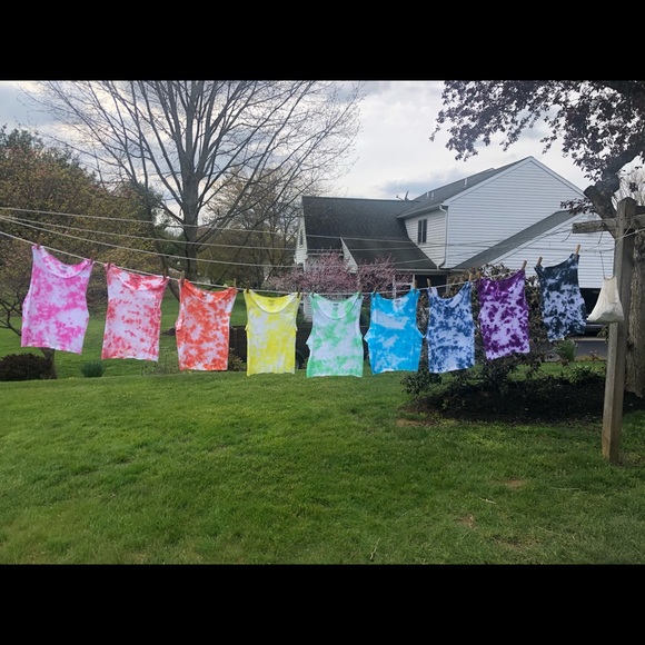 TIE DYE RIBBED CROP TANK TOP - BLACK - Picture 4 of 5